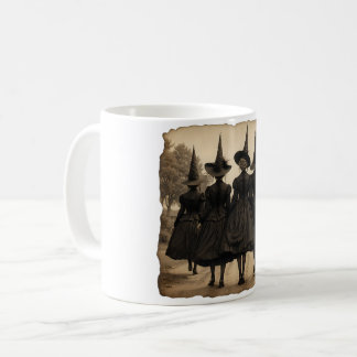 ハロウィーンの魔女のグループ コーヒーマグカップ