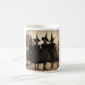 ハロウィーンの魔女のグループ コーヒーマグカップ (中央)