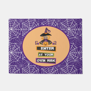ハロウィーンの魔女のドームまたはラグ ドアマット
