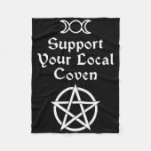 ハロウィーンの魔女の仮装の男性の女性 フリースブランケット (正面)