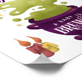 ハロウィーンの魔女の庭は、ベビーの食品の看板を推測 ポスター (角)