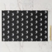 ハロウィーンの魔女の白黒パターンランチョンマット ペーパーパッド (インサイチュ)