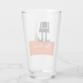 ハロウィーンの魔女の脚とブロムパーソナライズされた タンブラーグラス (裏面)