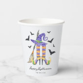 ハロウィーンの魔女の脚と帽子 紙コップ (正面)