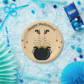 ハロウィーンの魔女の脚 ペーパープレート (パーティー)