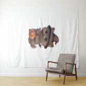 ハロウィーンの魔女の衣装を着た愛らしい子猫とpu タペストリー (インサイチュ(横))