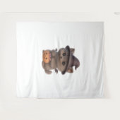 ハロウィーンの魔女の衣装を着た愛らしい子猫とpu タペストリー (正面(横))