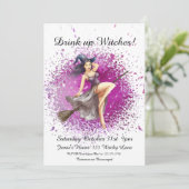 ハロウィーンの魔女の衣装パーティー 招待状 (スタンド正面)