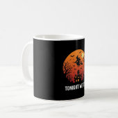 ハロウィーンの魔女の飛ぶ夜 グラフィックデザイン1 コーヒーマグカップ (正面左)