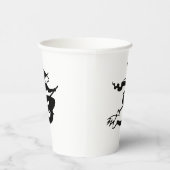 ハロウィーンの魔女の黒と白の不気味 紙コップ (右)