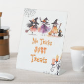 ハロウィーンの魔女を扱うトリックはないパーティー 台座サイン (インサイチュ)