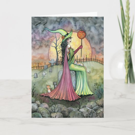 ハロウィーンの魔女カードを愛して カード (正面)