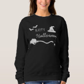 ハロウィーンの魔女グッズ クモ コウモリ スウェットシャツ (正面)