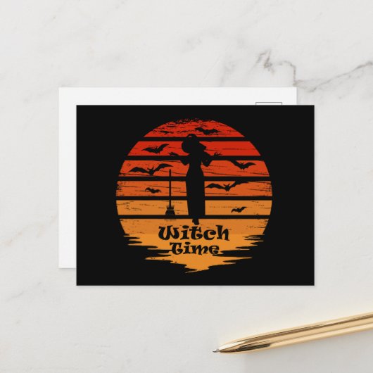 ハロウィーンの魔女シーズン シーズンポストカード (正面/裏面インサイチュ)