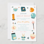 ハロウィーンの魔女バースデーパーティー招待 招待状 (正面)