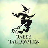 ハロウィーンの魔女ブラックカスタム文字の装飾 ウィンドウサイン (シート3)