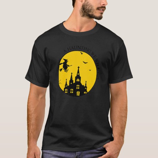 ハロウィーンの魔女ブロムスティックに悩まされる衣装 Tシャツ (正面)