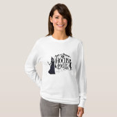 ハロウィーンの魔女ホカスポカスデザイン Tシャツ (正面フル)