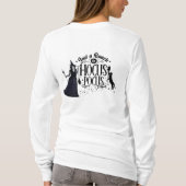 ハロウィーンの魔女ホカスポカスデザイン Tシャツ (裏面)