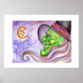 ハロウィーンの魔女ポスター ポスター