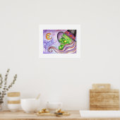 ハロウィーンの魔女ポスター ポスター (キッチン)