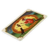 ハロウィーンの魔女ヴィンテージ マグネット (左側)