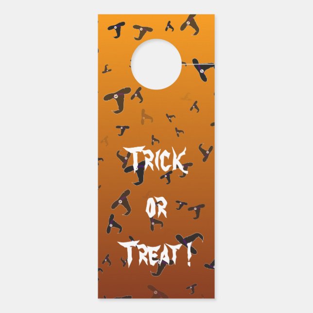 ハロウィーンの魔女帽子 ドアノブサイン (裏面)