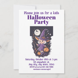 ハロウィーンの魔女4人の子供たち魅力的、魔女 招待状