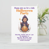 ハロウィーンの魔女6人の子供たち魅力的、魔女 招待状 (スタンド正面)