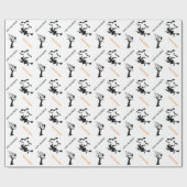 ハロウィーンの魔女、こうもり、フクロウの木 ラッピングペーパー (フラット)