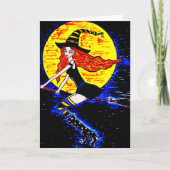 ハロウィーンの魔女 カード (正面)