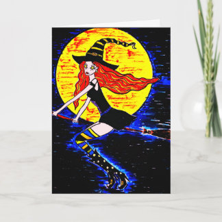 ハロウィーンの魔女 カード