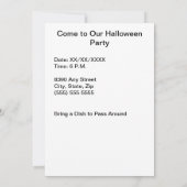 ハロウィーンの魔女、ジャック・オ・ランタン、写真フレーム 招待状 (裏面)