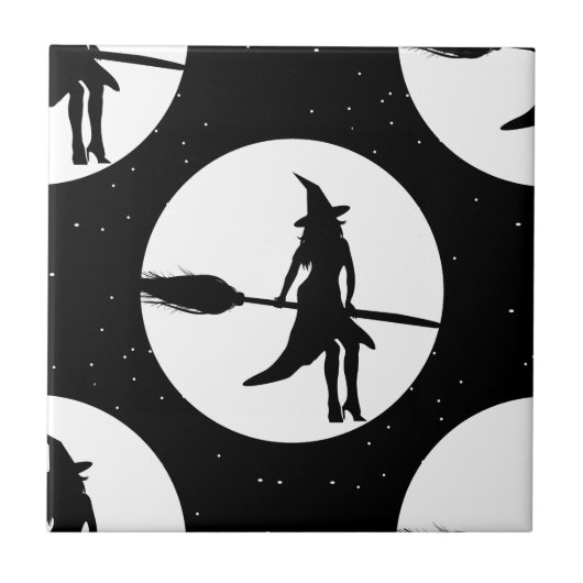 ハロウィーンの魔女 タイル (正面)