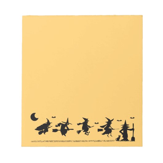 ハロウィーンの魔女 ノートパッド (正面)