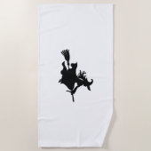 ハロウィーンの魔女 ビーチタオル (正面)