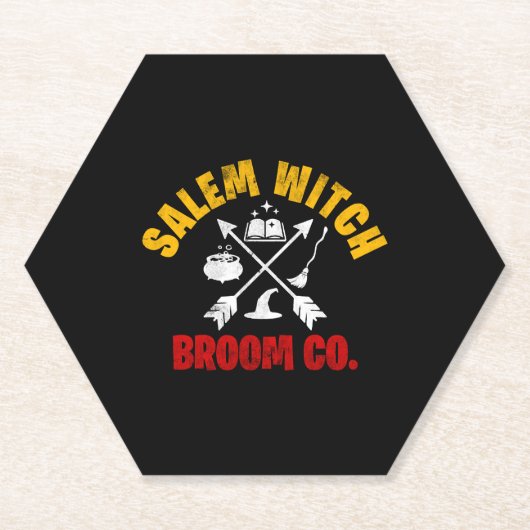 ハロウィーンの魔女 ペーパーコースター (正面)