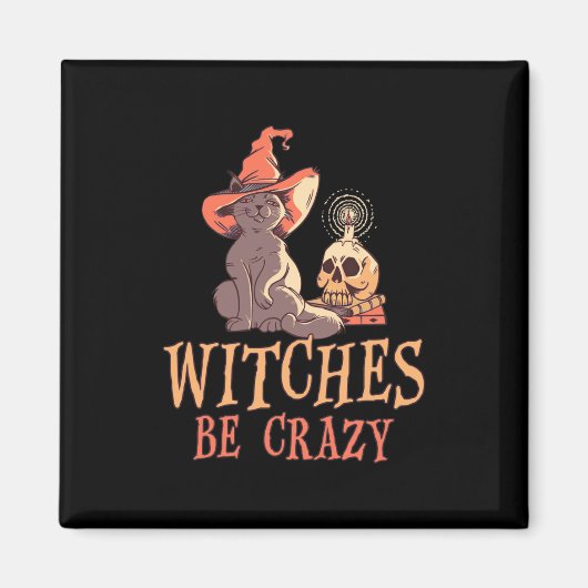 ハロウィーンの魔女 マグネット (正面)