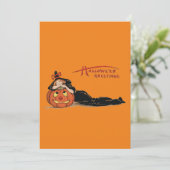 ハロウィーンの魔女 ヴィンテージアート グリーティングカード シーズンカード (スタンド正面)