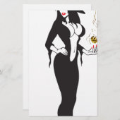 ハロウィーンの魔女 便箋 (正面/裏面)