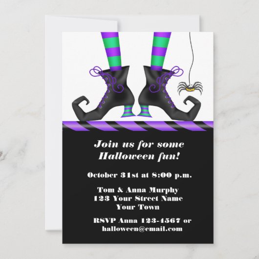 ハロウィーンの魔女 招待状 (正面)