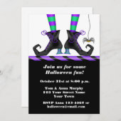 ハロウィーンの魔女 招待状 (正面/裏面)