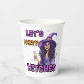 ハロウィーンの魔女 紙コップ (正面)