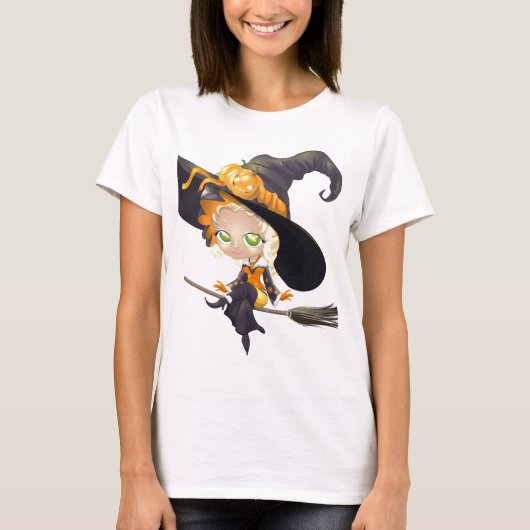 ハロウィーンの魔女 Tシャツ (正面)