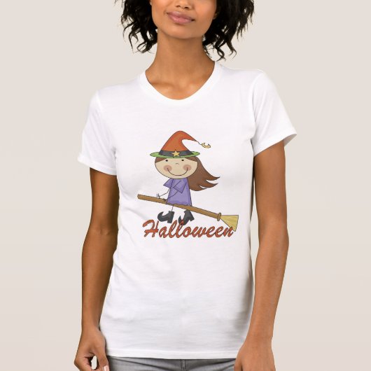 ハロウィーンの魔女Tシャツとギフト Tシャツ (正面)
