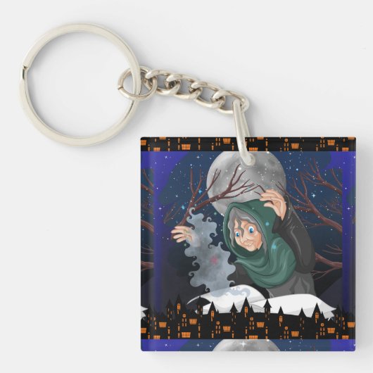 ハロウィーンの魔法に満ちた夜🌙 キーホルダー (正面)