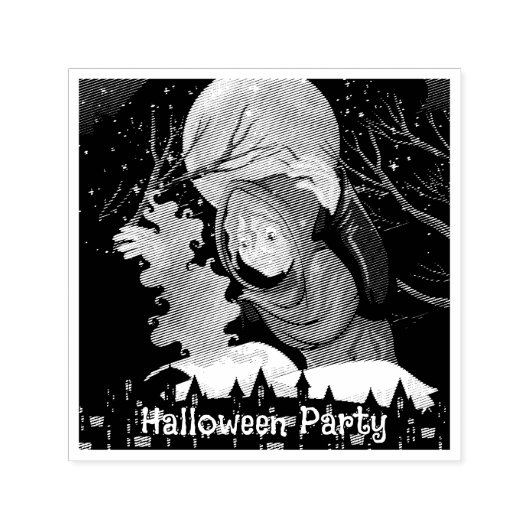 ハロウィーンの魔法に満ちた夜🌙 セルフインキングスタンプ (デザイン)