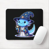 ハロウィーンの魔法使いの面白いウーパールーパー マウスパッド (マウス)