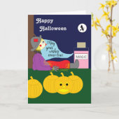 ハロウィーンの魔法空白の: カード (黄色い花)