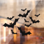 ハロウィーンの黒いコウモリの装飾 ウィンドウサイン (シート2)